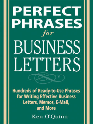 cover image of Perfect Phrases for Business Letters